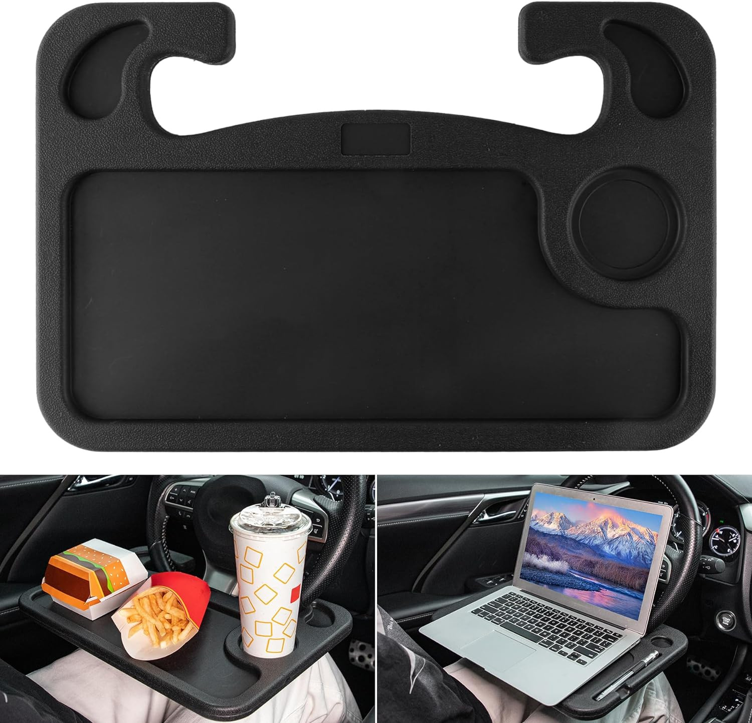Escritorio para volante de coche para portátil, accesorio multiusos para viajes 