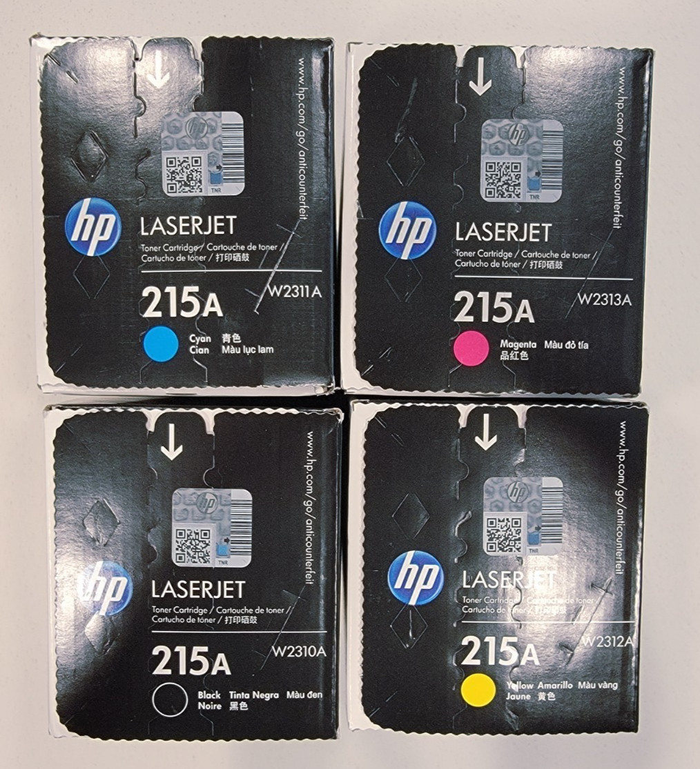 Genuine HP LaserJet 215A Full CMYK Toner Set NIB W2310A W2311A W2312A W2313A