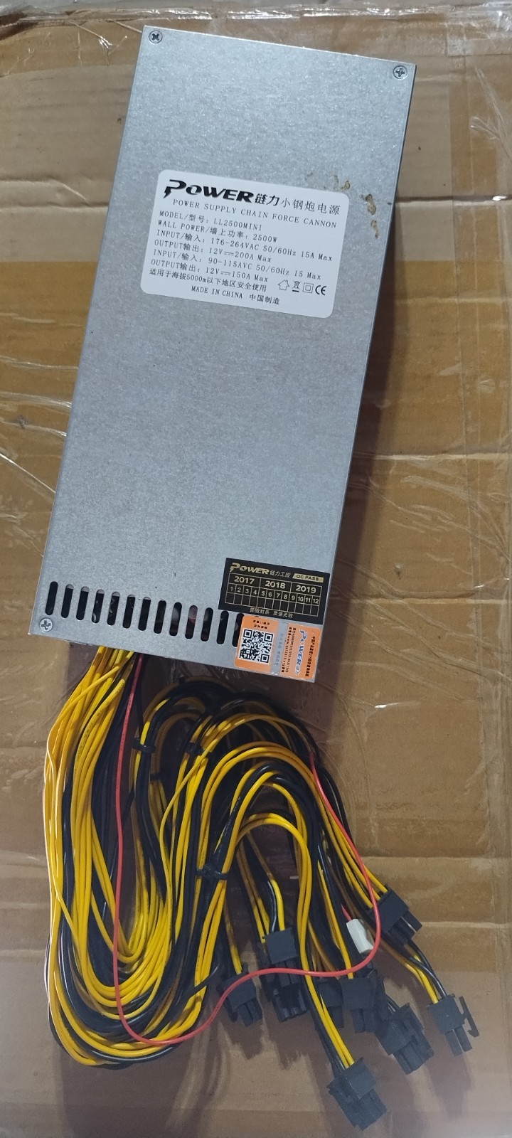 2500W GPU PSU Mining Power Supply Server for Ethereum BTC 10x6 PIN, 2U, 90~264 V