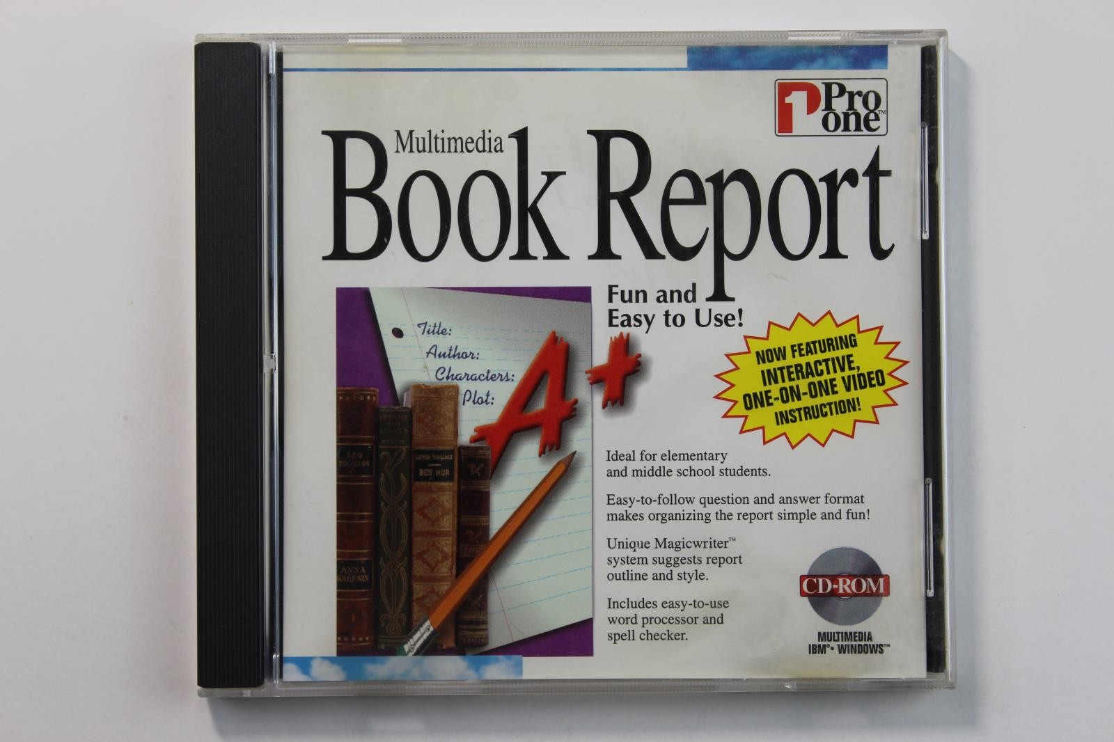Pro One Multimedia Book Report CD-ROM for Windows 95 - Pre-Owned
