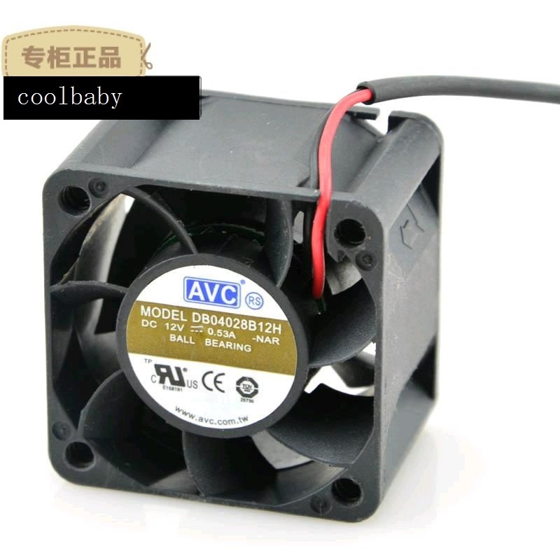 AVC 12v DC 0.53a 40x28mm 4-Wire Fan DB04028B12H-P154