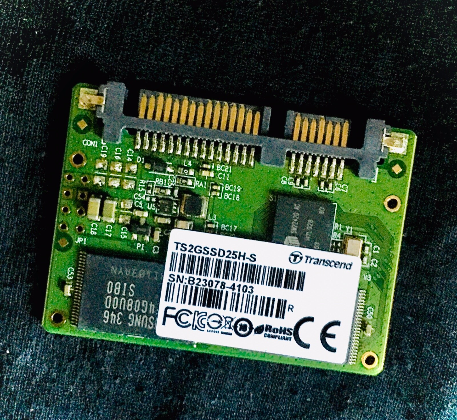 TRANSCEND—NEW-2 GIG SSD—Model #_TS2GSSD25H-S SATA ll/HALF-SLIM/Internal SSD