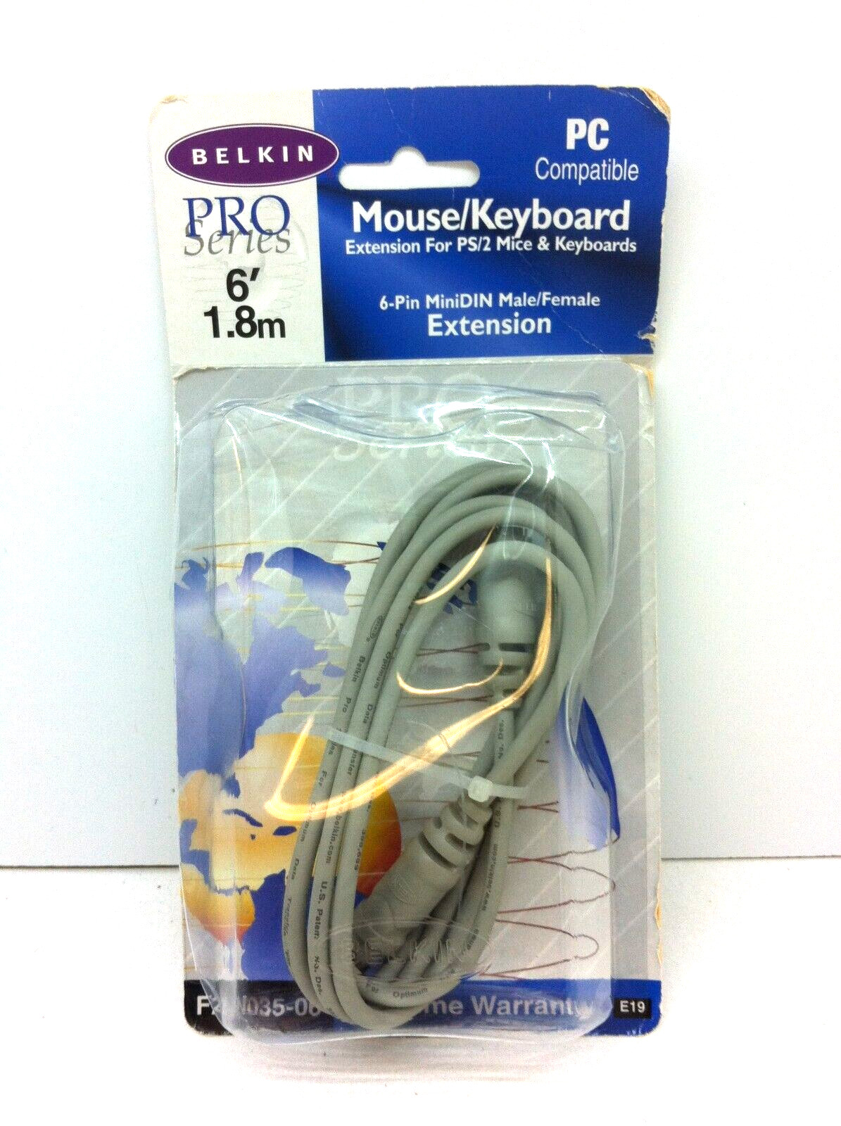 New Belkin F2N035-06 PS/2 Keyboard/Mouse Extension Cable MiniDIN Male/Female 159