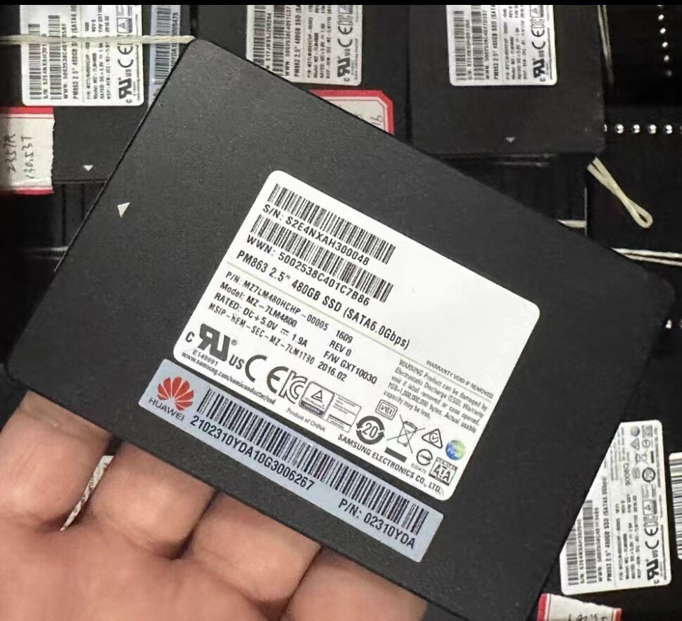 480GB SSD SAMSUNG PM863 SATA 6.0Gbps 2.5" MZ-7LM4800 MZ7LM480HCHP-00005 GXT1003Q