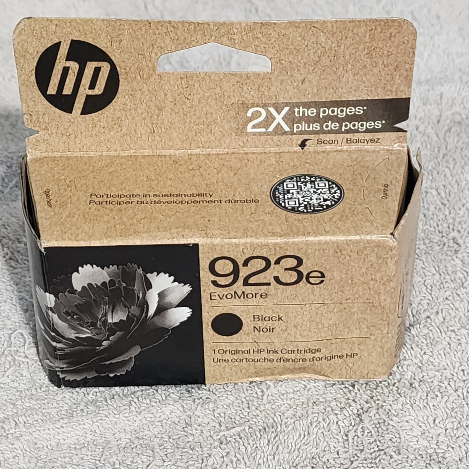 HP 923e EvoMore Hi Yield Black Ink Cartridge 4K0T7LN Genuine Sealed Box 2027
