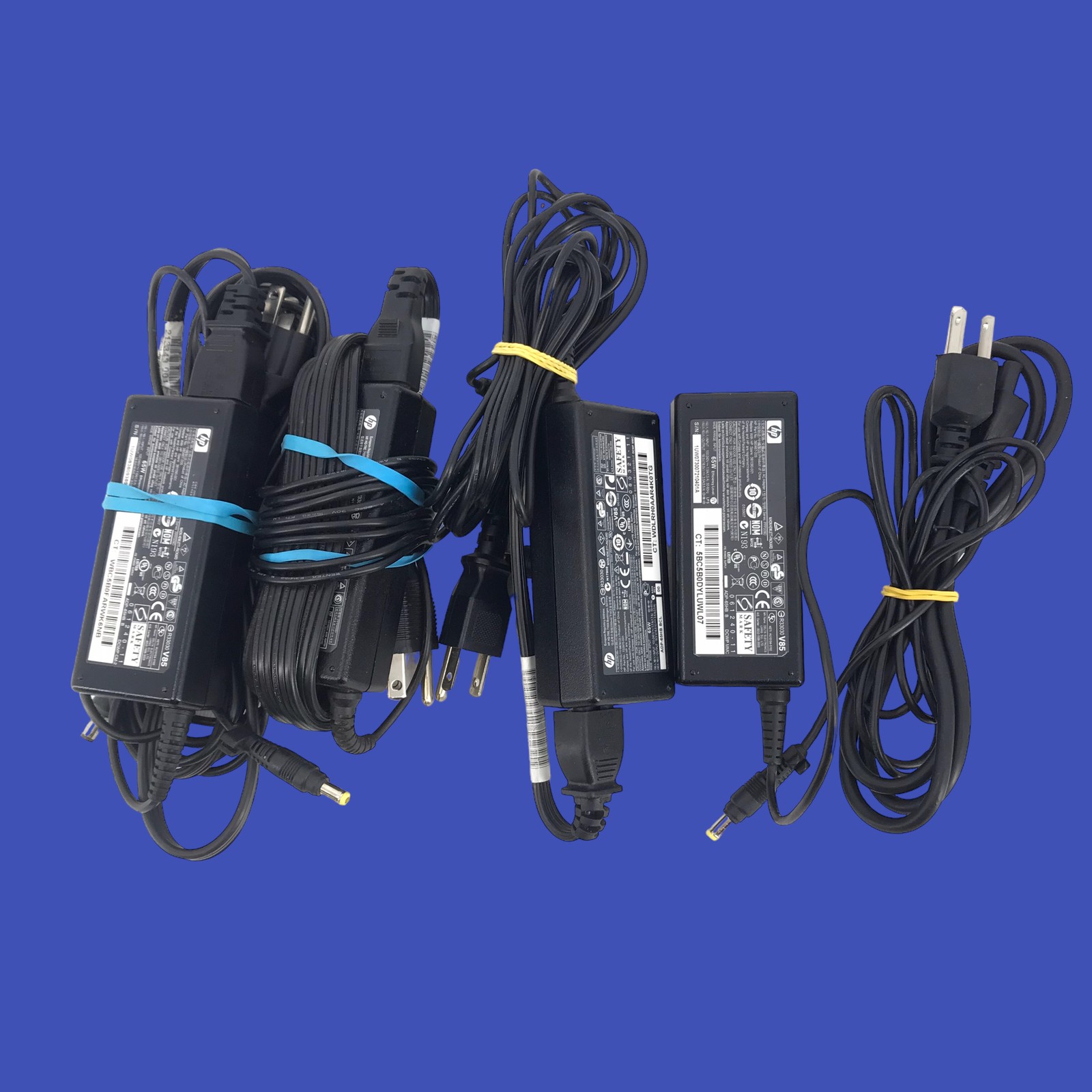 HP PPP009D 18.5 V 3.5A 65W Laptop AC Power Supply Adapter ( Black ) - Lot of 4