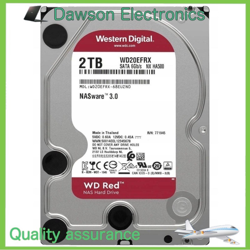 WD Red NAS 2TB WD20EFRX 5400RPM 3.5" SATA III 64MB Internal Enterprise Drive