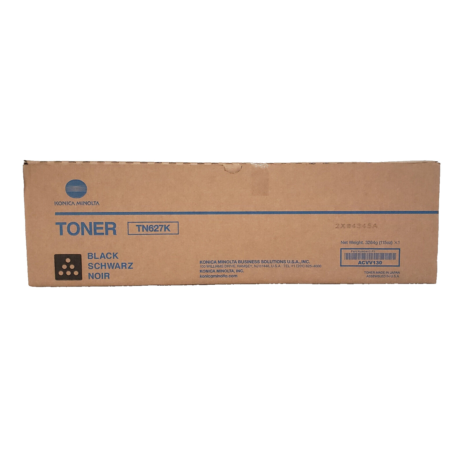 Konica Minolta OEM TN627K ACVV130 Black Toner for AccurioPress C12000 / C14000