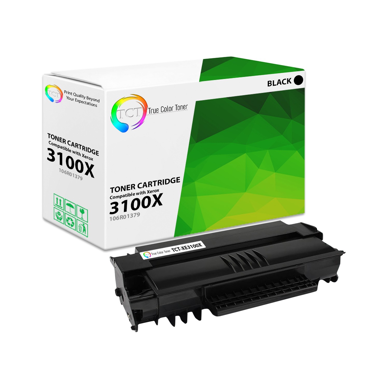 TCT Black 106R01379 High Yield Toner Cartridge For Xerox Phaser 3100 MFP