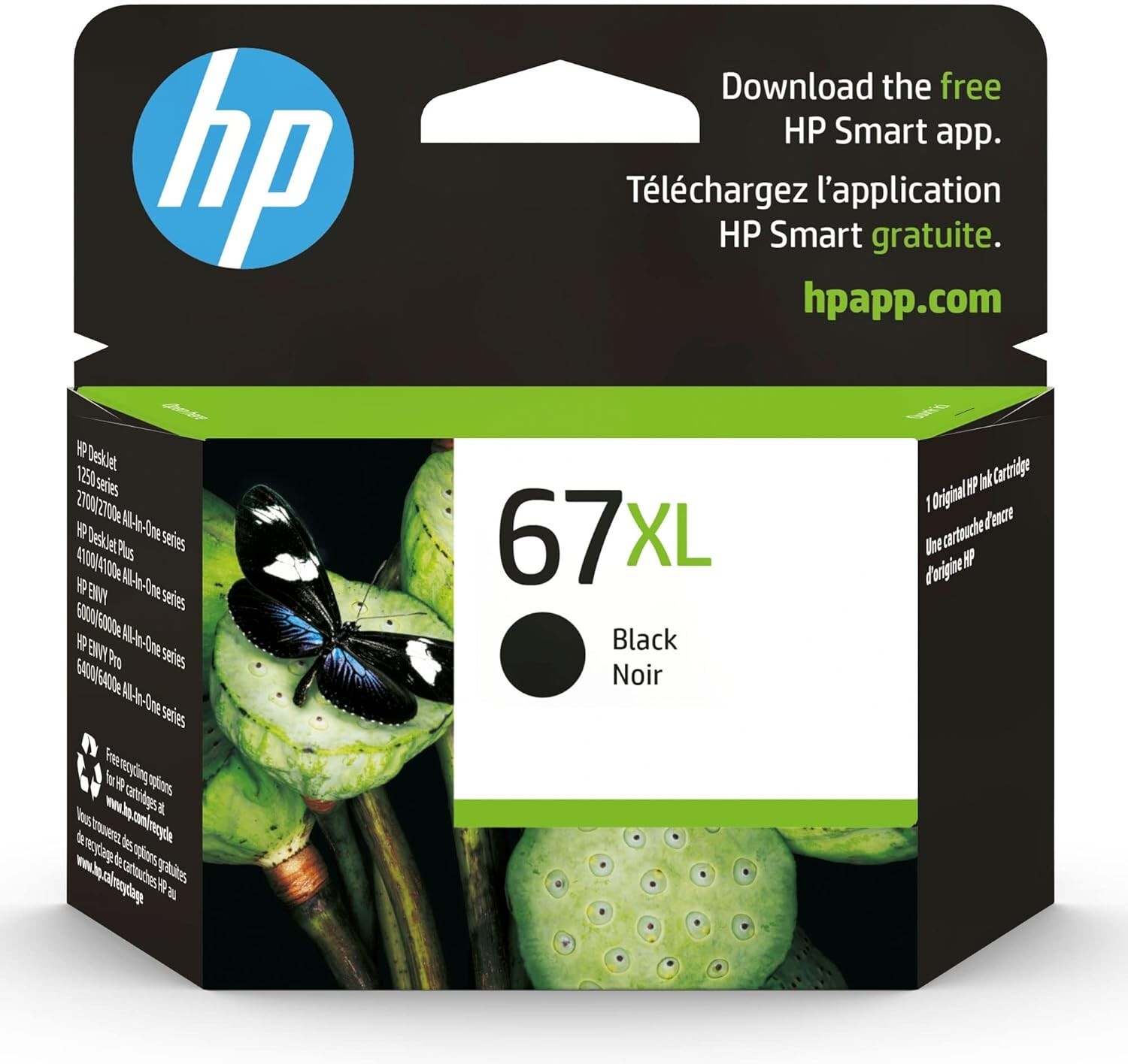 New Genuine HP 67XL 3YM57AA Black Ink Cartridge Exp 2/2026