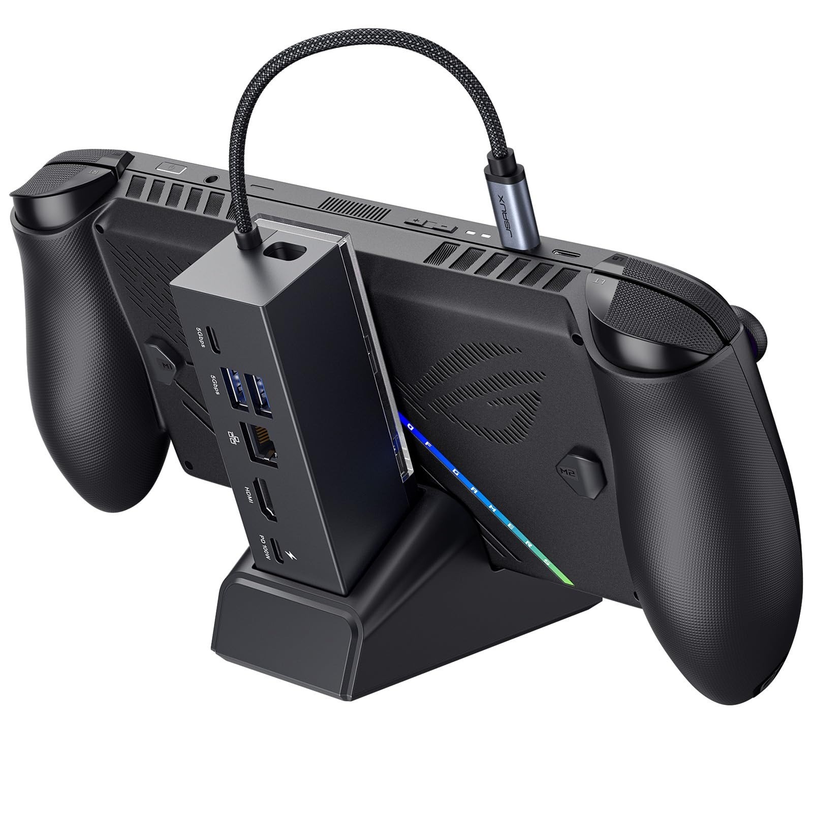 JSAUX 6-in-1 Docking Station for ROG Ally X Steam Deck Legion Go HDMI 4K 120Hz