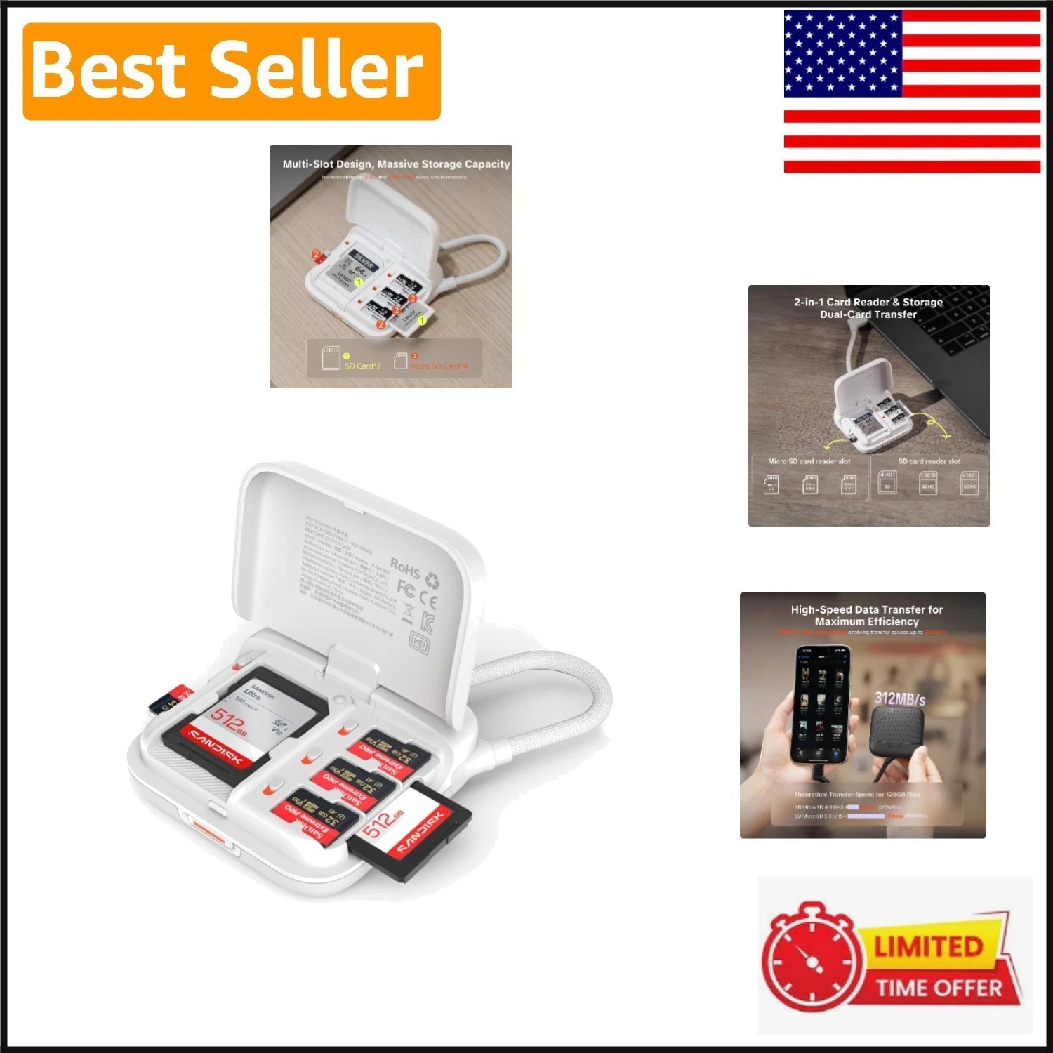2-in-1 Mini SD/TF Reader – Lightweight, High-Speed, and Highly Compatible