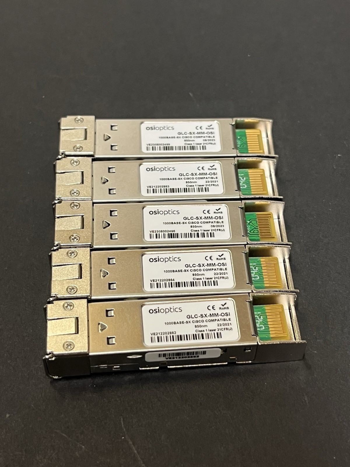 Osioptics SFP MMF GLC-SX-MM-OSI  1000Base-SX  - (Lot Of 5) Cisco Compatible