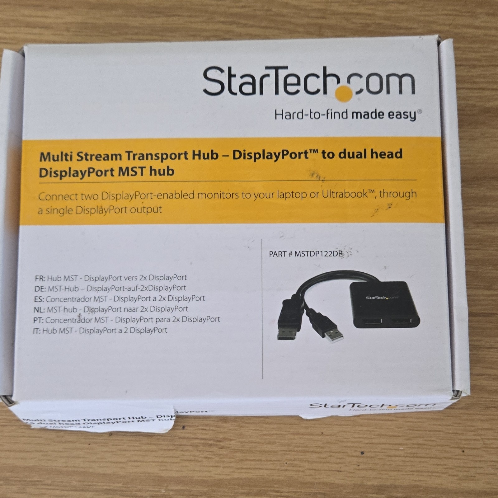 StarTech DisplayPort MST Hub Dual DisplayPort MSTDP122DP Black