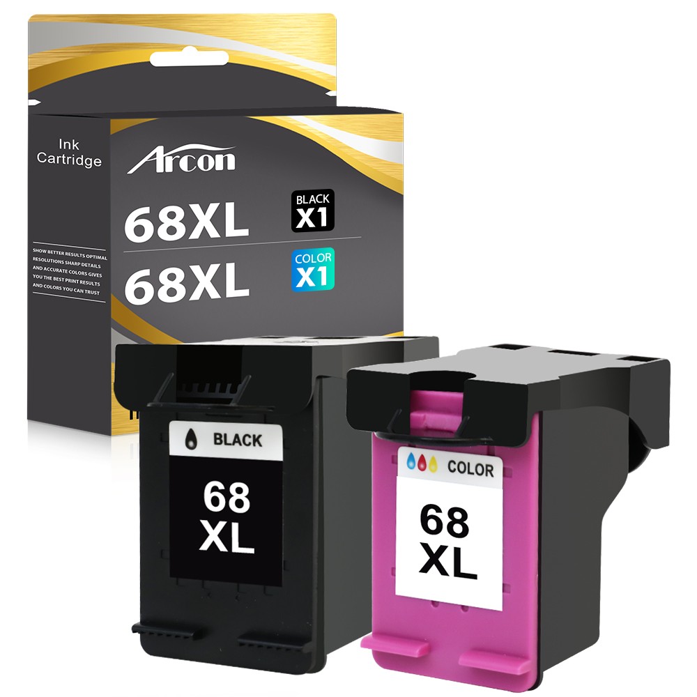 68 6155e 6555e 68XL 68e Ink Cartridges Black Color Combo Pack for HP68 Ink 68 XL