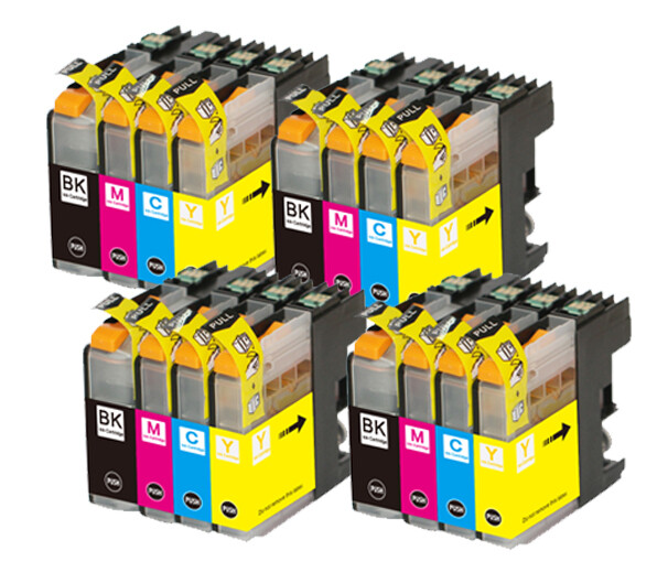 16 PK Quality Ink Set w/ Chip fits Brother LC101 LC103 MFC J650DW J875DW J870DW