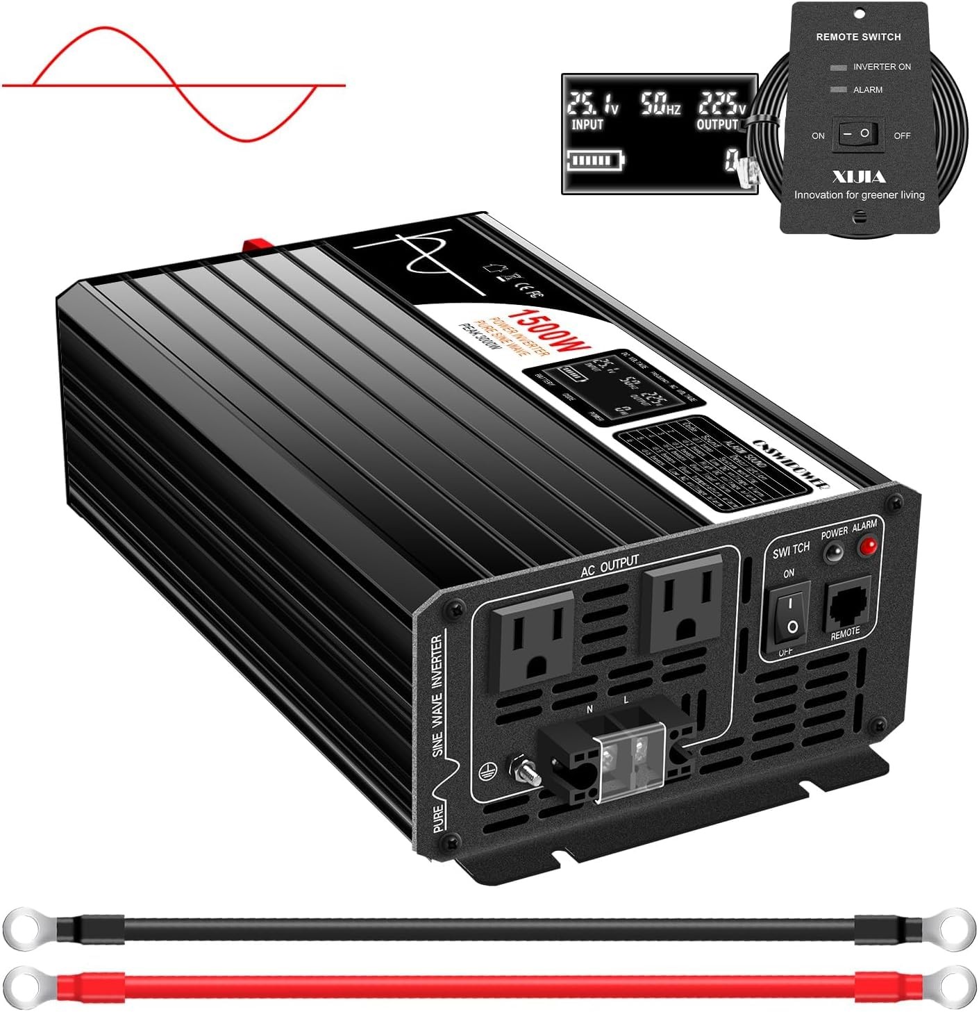 Xijia 1500W Pure Sine Wave Inverter48V To 120V Ac Converter For Homesolar