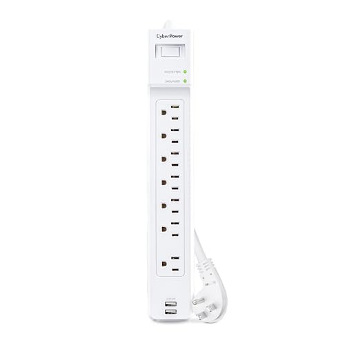 CYBER POWER CYBERPOWER SURGE PROTECTOR P704URC1 - WHITE