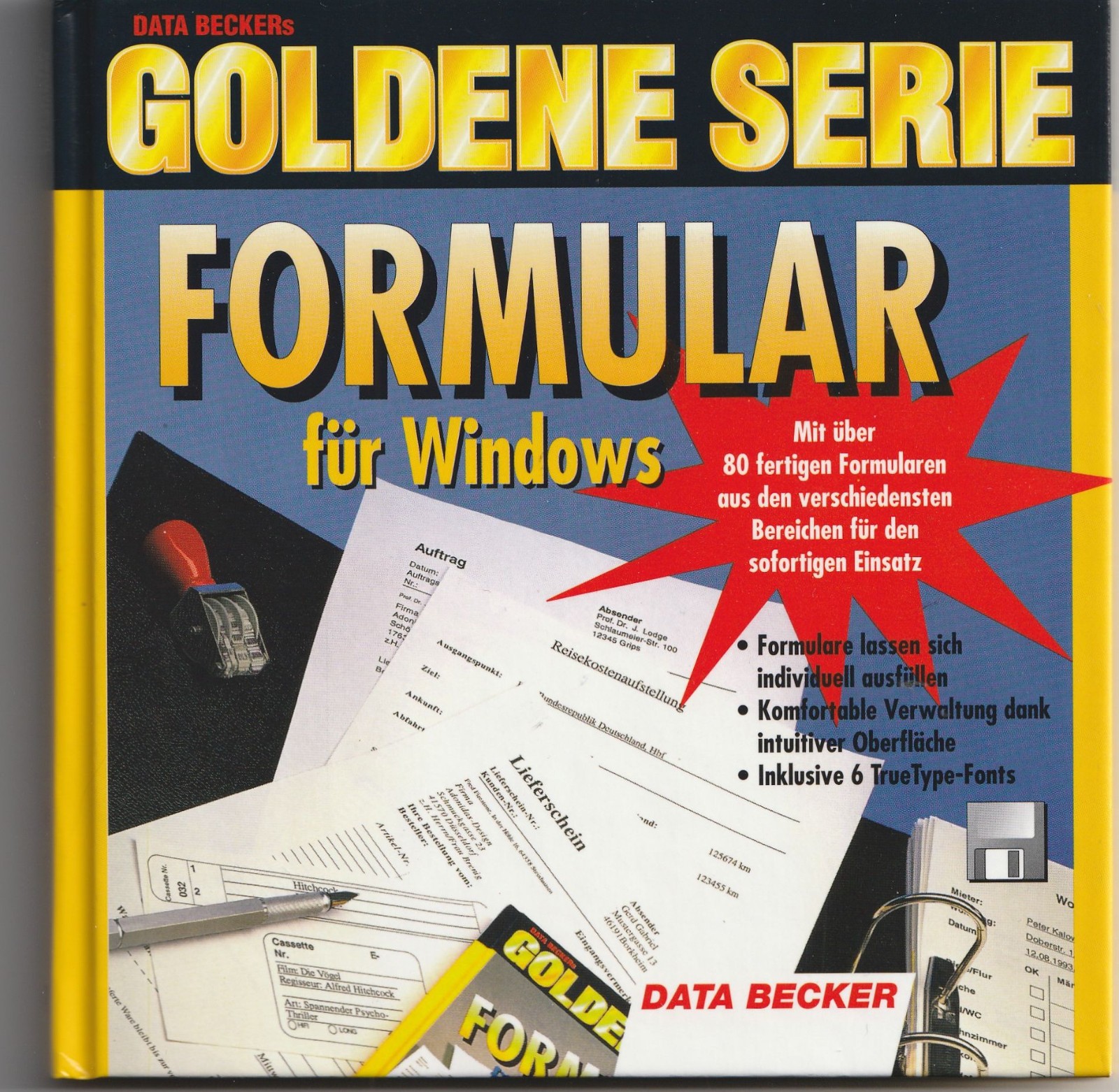 Data Becker's Golden Series Form for Windows