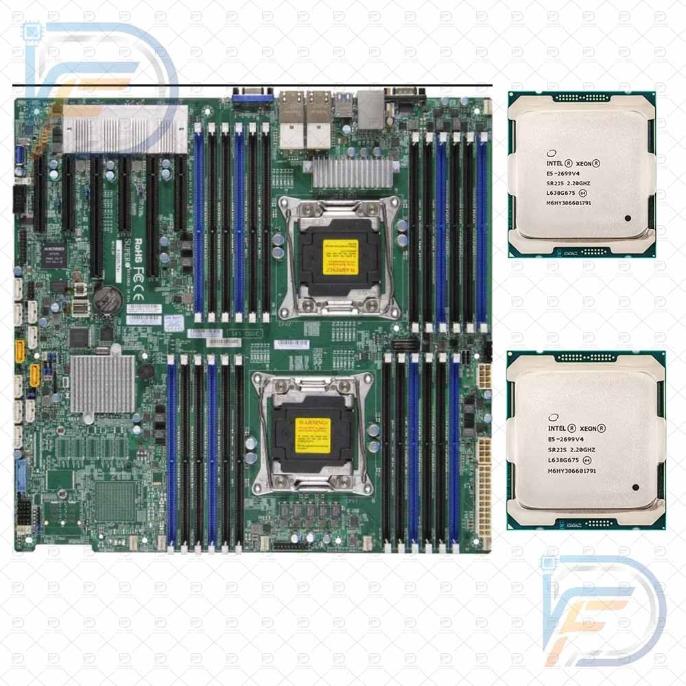 Supermicro X10DRi-T4+ Dual LGA2011-3 2x E5-2699 v4 44C 88T DDR4 C612