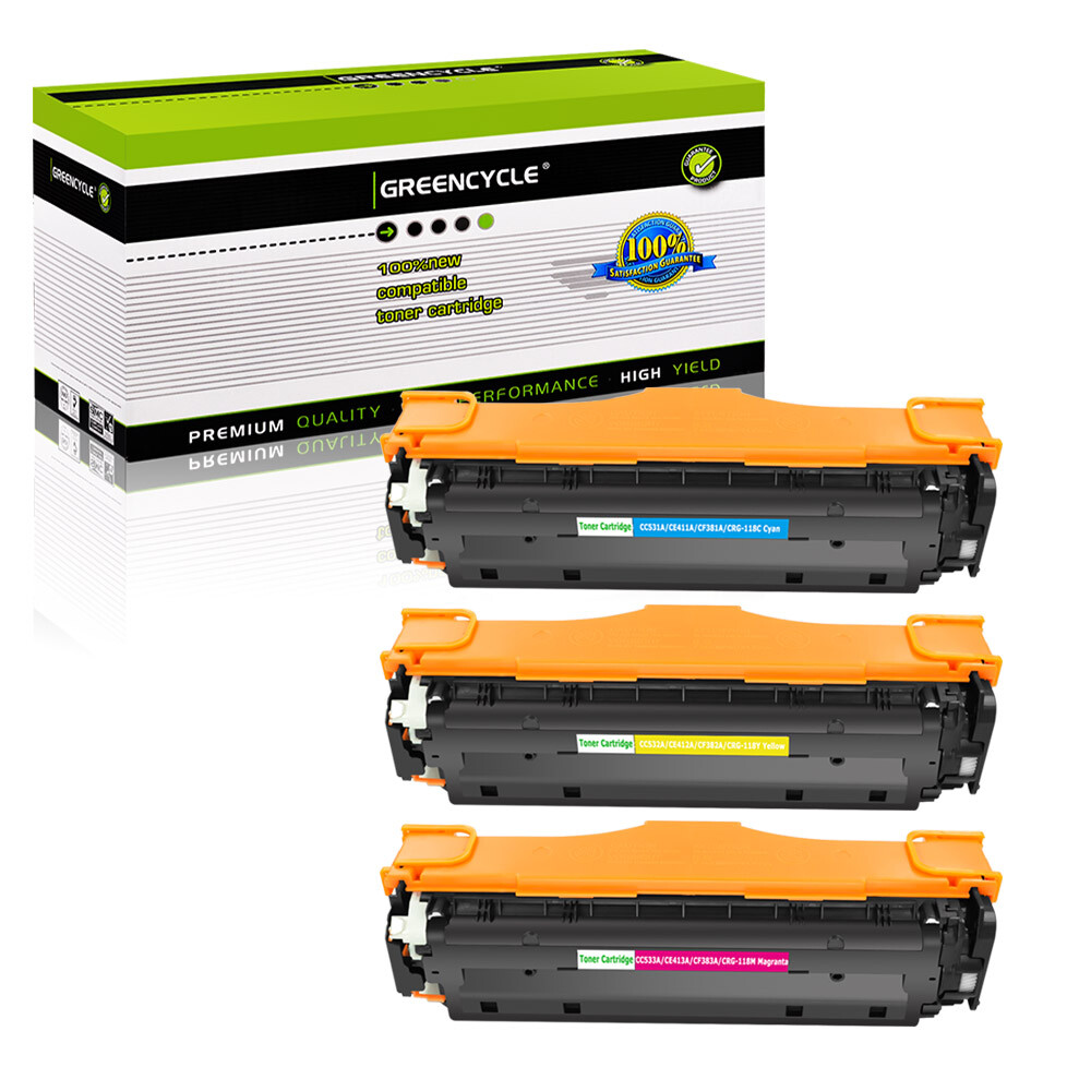 3PK CMY Color Toner Fits for Canon 118 ImageClass MF8330Cdn MF8340Cdn MF8350Cdn
