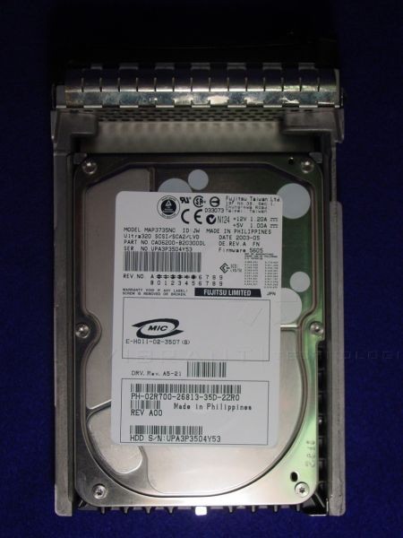 73.5gb fujitsu map3735nc u320 scsi, ca06200-b20300dl, fw 5605, ph-02r700-26813