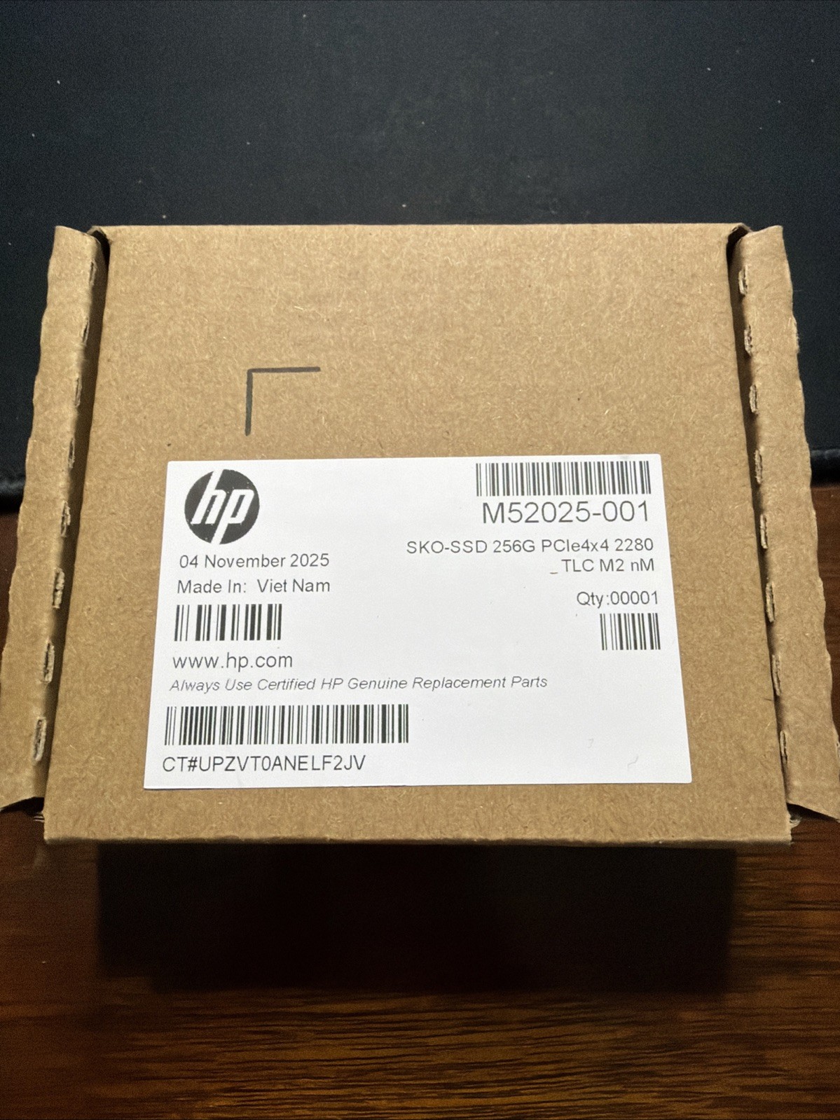 Genuine HP SSD M52025-001 256G PCIe4x4 2280 TLC M2 - Factory Sealed