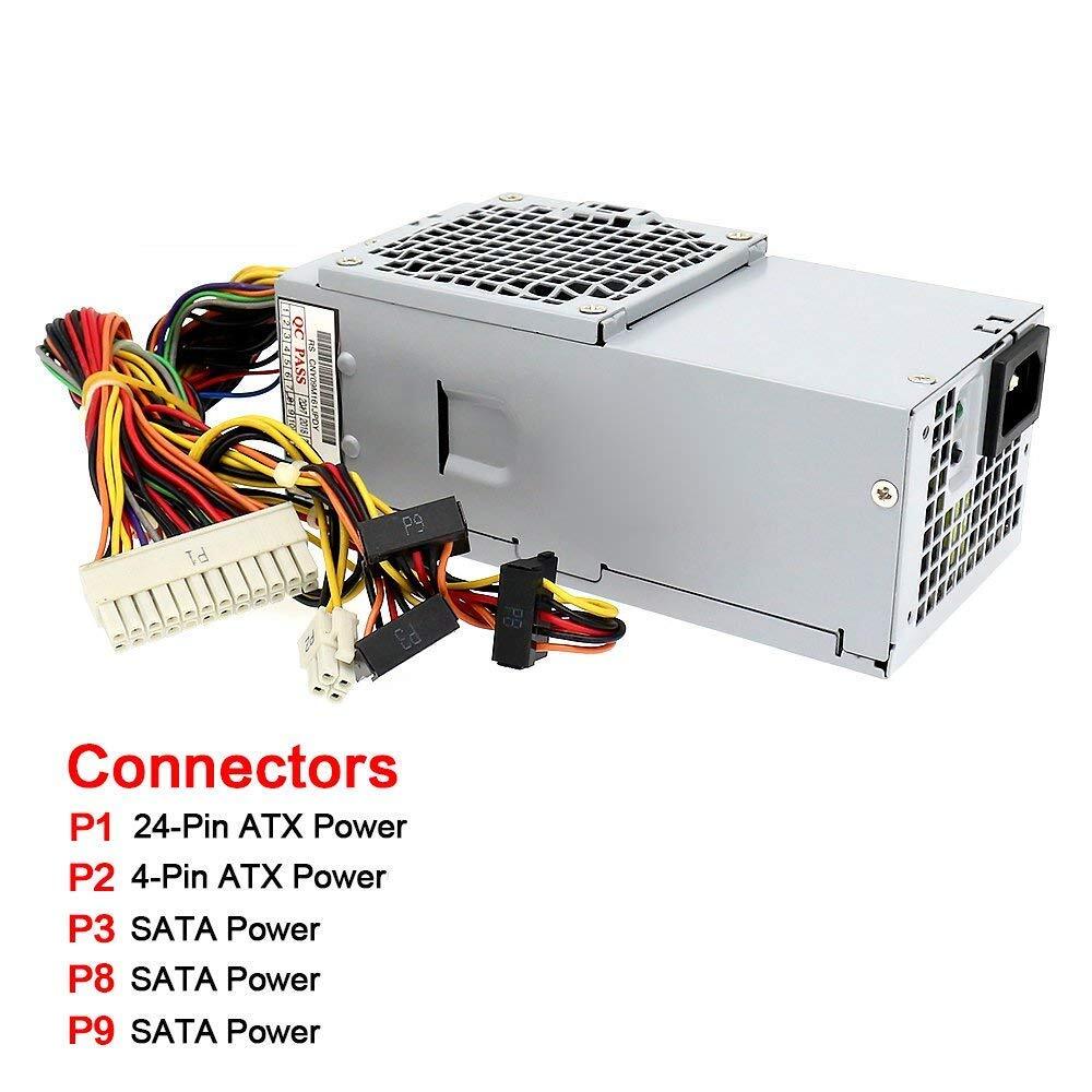 Slim DT Power Supply for Dell 250W Vostro 200s 220s 230s 260s 400s  YX301 6MVJH