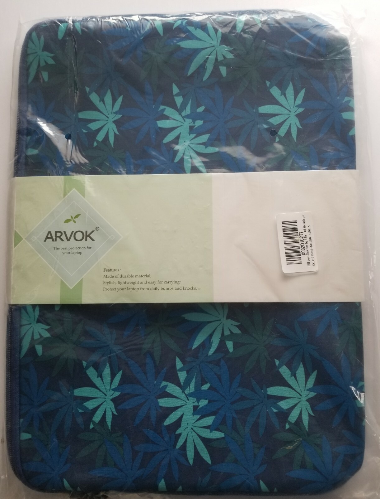 Arvok 15.6" Water-resistant Neoprene Laptop Sleeve Case Dark Blue Maple Leaf