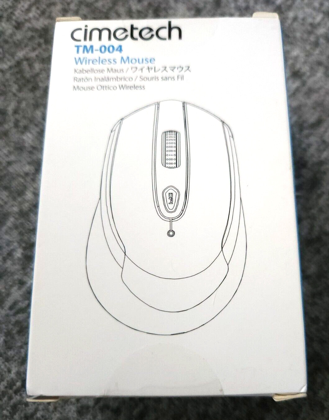 Cimetech USB Wireless Mini-Portable Optical Mouse White 3200DPI 6 Button TM-004