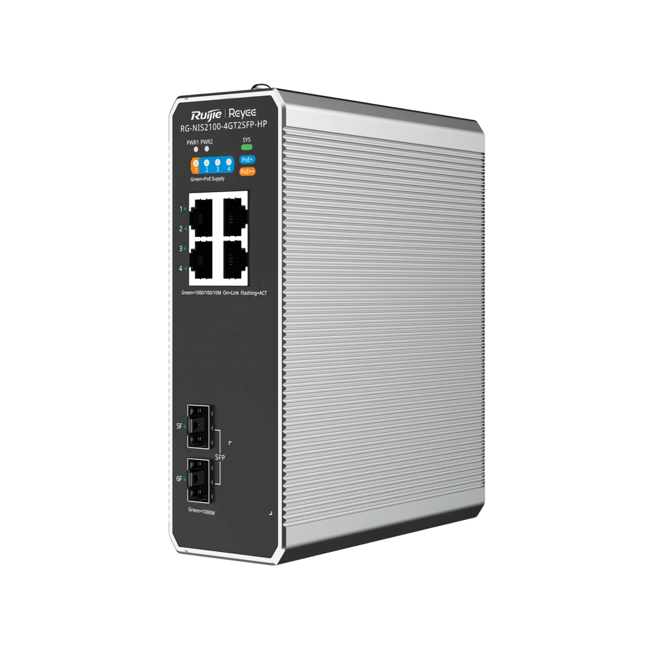 RUIJIE REYEE 8P GE L2 MANAGED INDUSTRIAL SWITCH-7 POE+ & 1 POE++ (300W)-8 GE ...