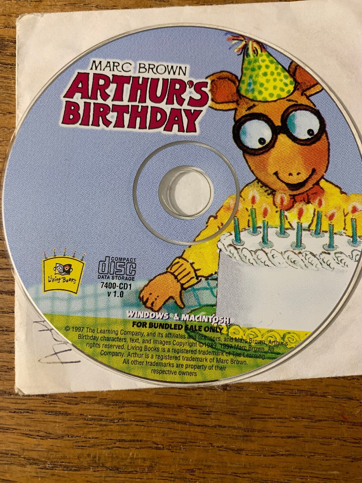 Arthur’s Birthday PC CD Rom Game