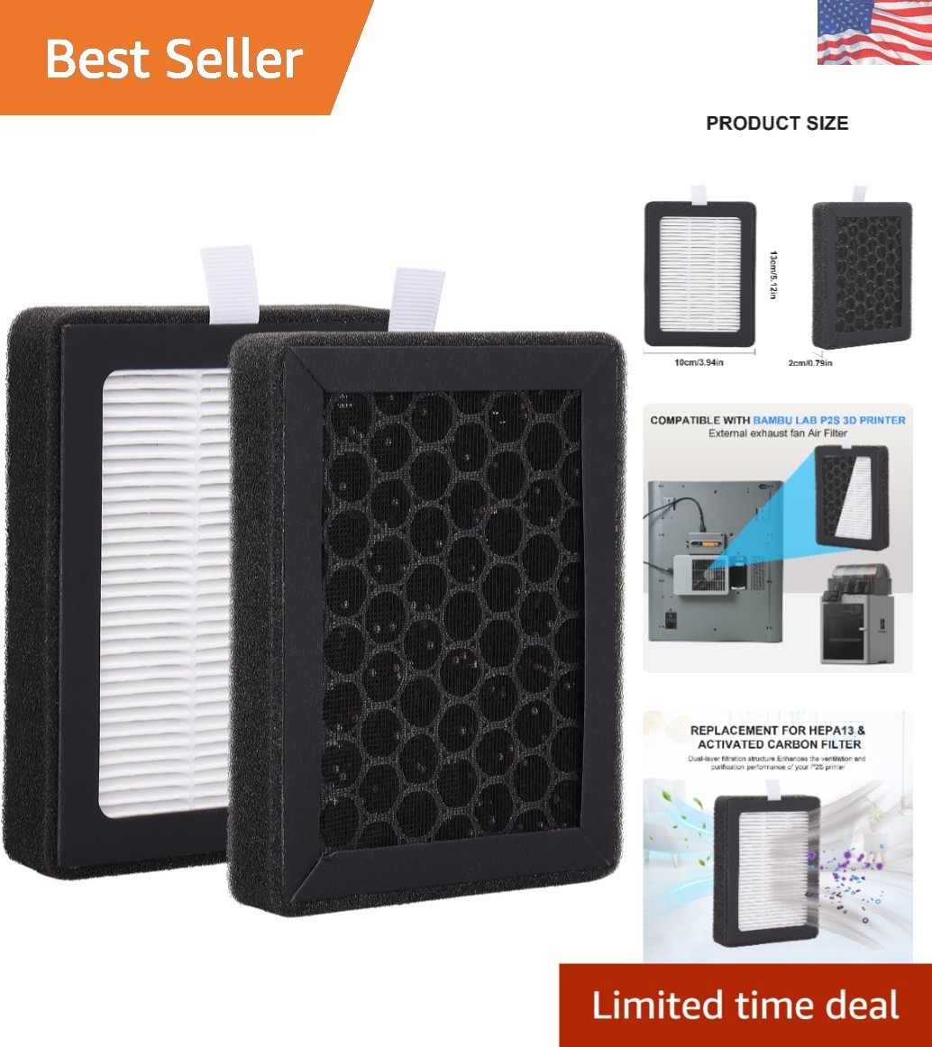 Bambu Lab P2S Compatible Filter - Dual-Layer HEPA 13 & Activated Carbon