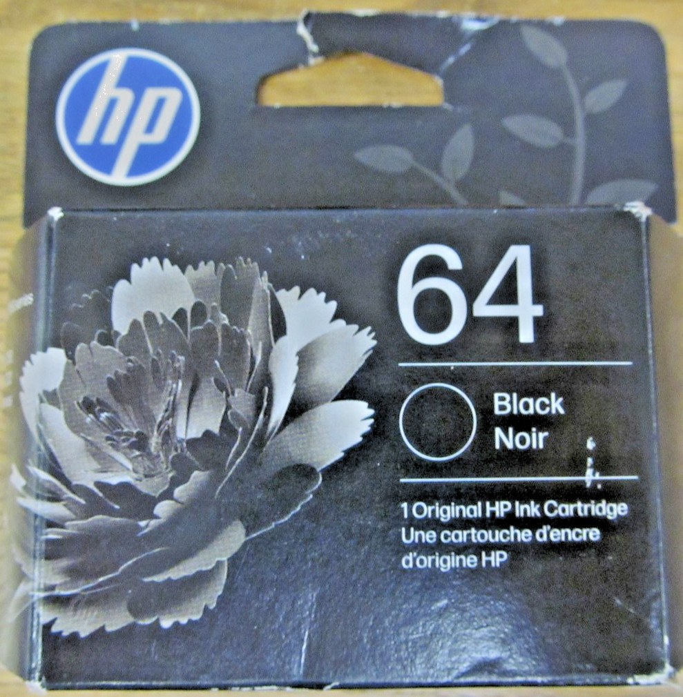 NEW FACTORY SEALED HP 64 BLACK INK CARTRIDGE EXP FEB 2028 