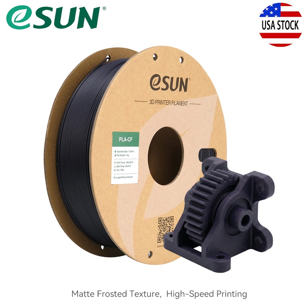 eSUN PLA CF 3D Printer Filament High-strength Carbon Fiber PLA 1.75MM 1KG Purple