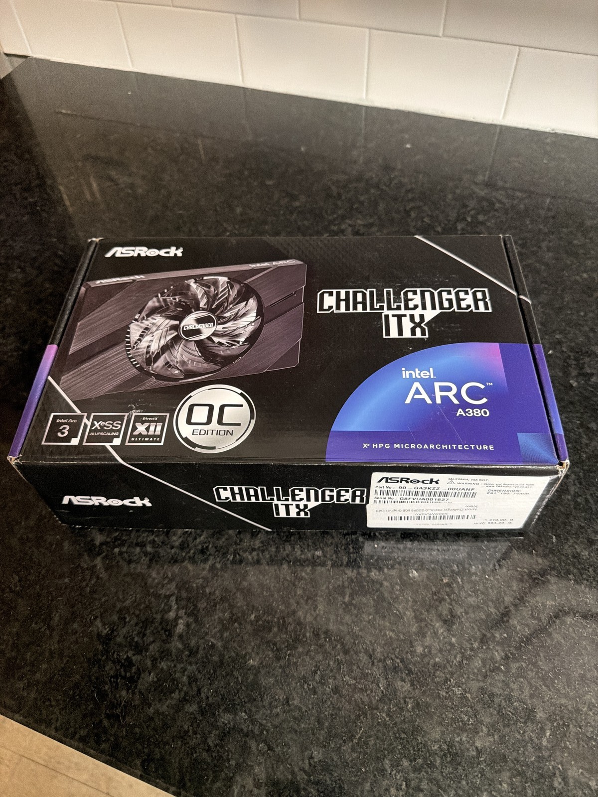 ASRock Intel Arc A380 Challenger ITX OC 6GB GDDR6 Graphics Card Open Box Unused