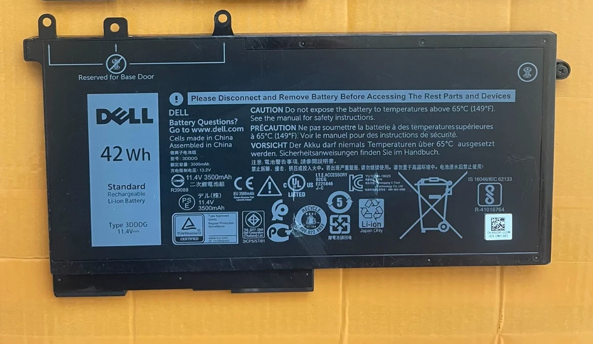 Genuine 42Wh 3DDDG Battery For Dell Latitude E5280 E5480 E5580 5490 5590 5495