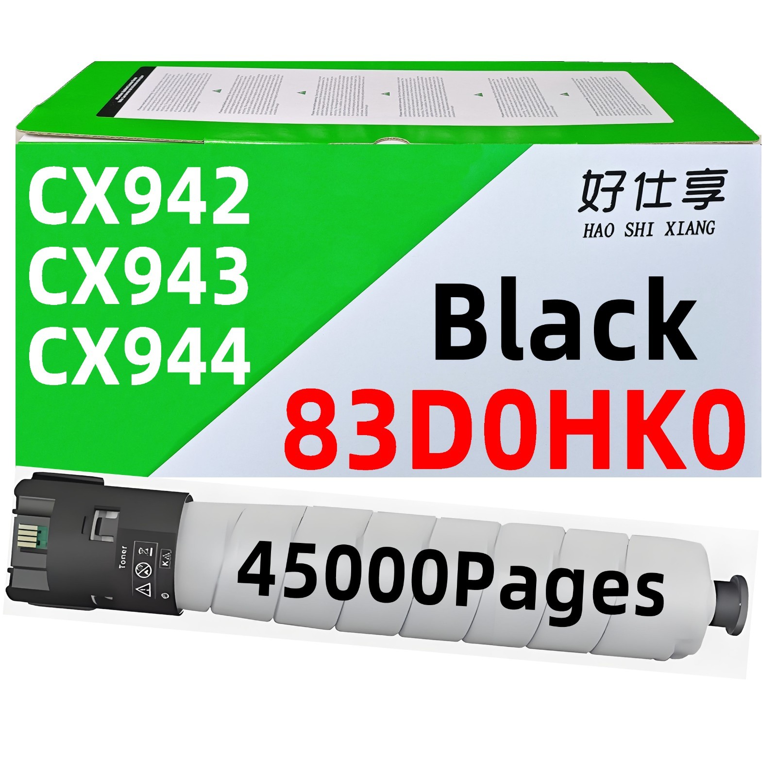 83D0HK0 Black Toner Cartridge Compatible for Lexmark CX942 CX943 CX944 Printer