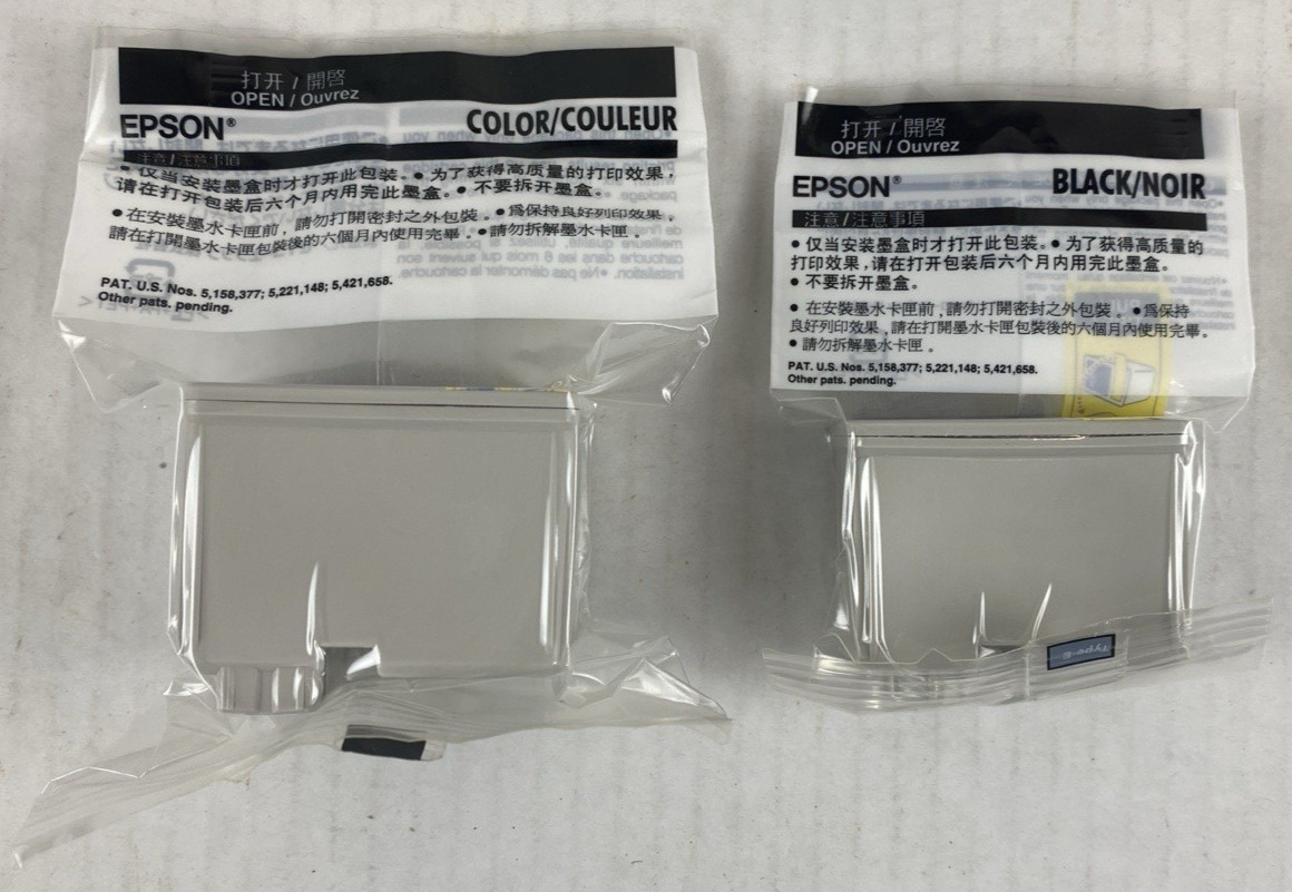 Epson S020191 Color Ink Cartridge and S020187 Black Ink Cartridge New Expired