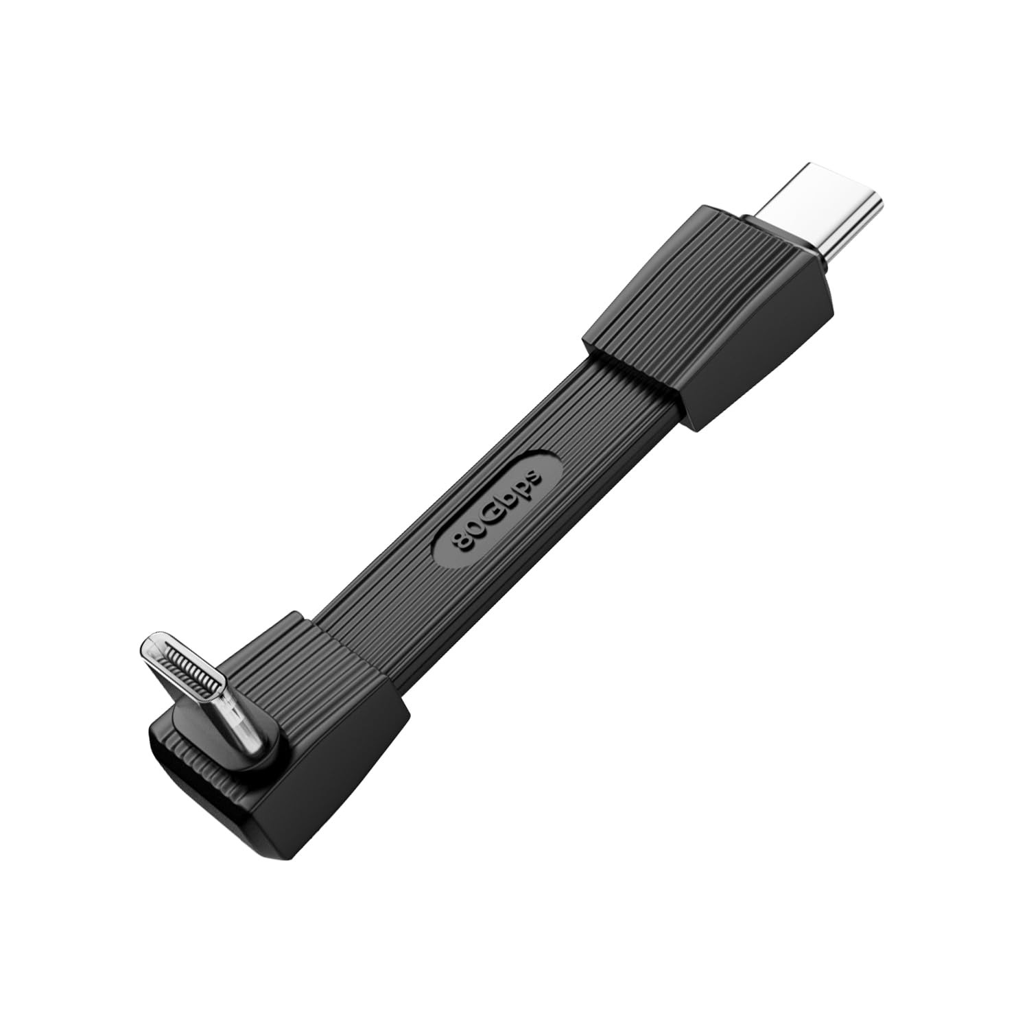 QIANRENON 90° Angle USB C 4.0 Full Featured Ultra Short Cable 51 millimeters