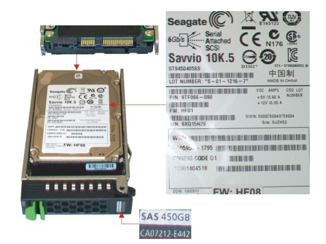 Fujitsu Eternus CA07212-E442 CA05954-1795 10601404518 450GB