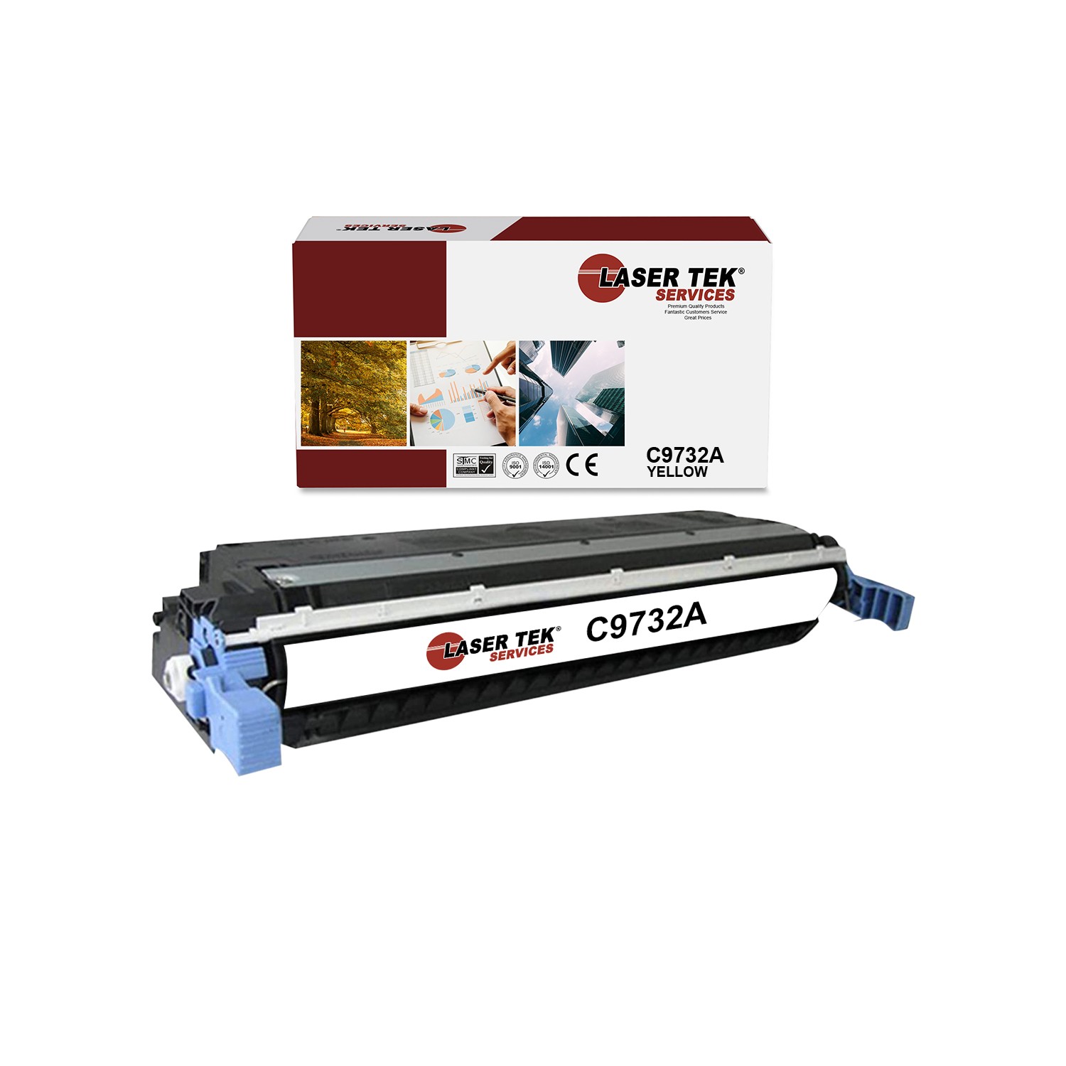 LTS 645A C9732A Yellow Compatible for HP LaserJet 5500 5500dn 5500n 5550 Toner