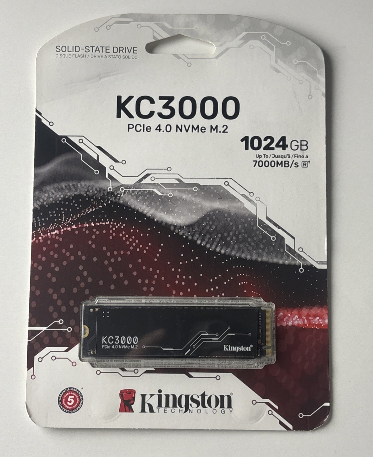 Kingston KC3000 PCIe 4.0 x4 NVMe M.2 1024GB SKC3000S/1024G Up To 7000MB/a