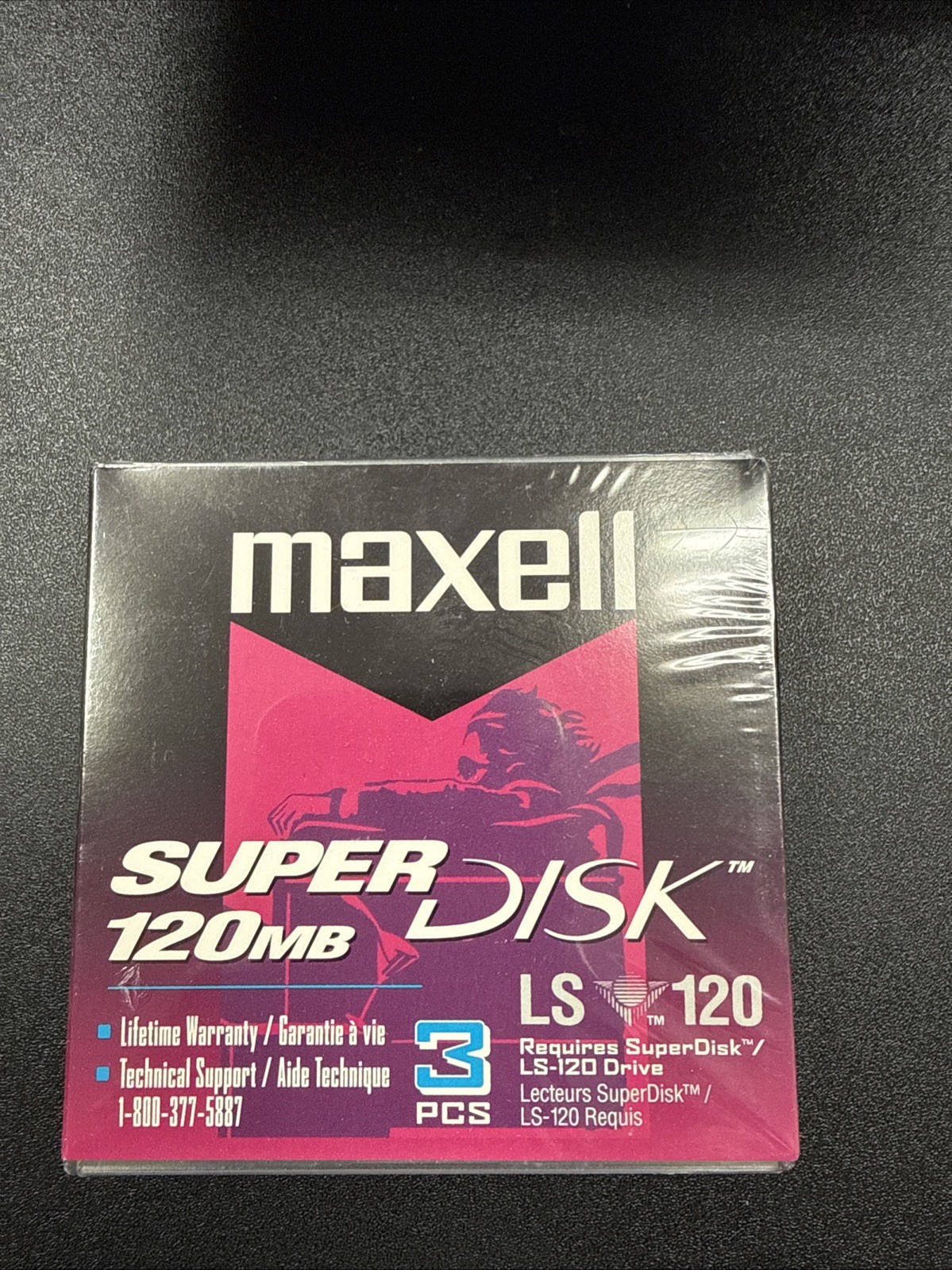 Vintage Maxell SuperDisk 120MB 3 Pack LS-120 Diskettes 3M New Sealed