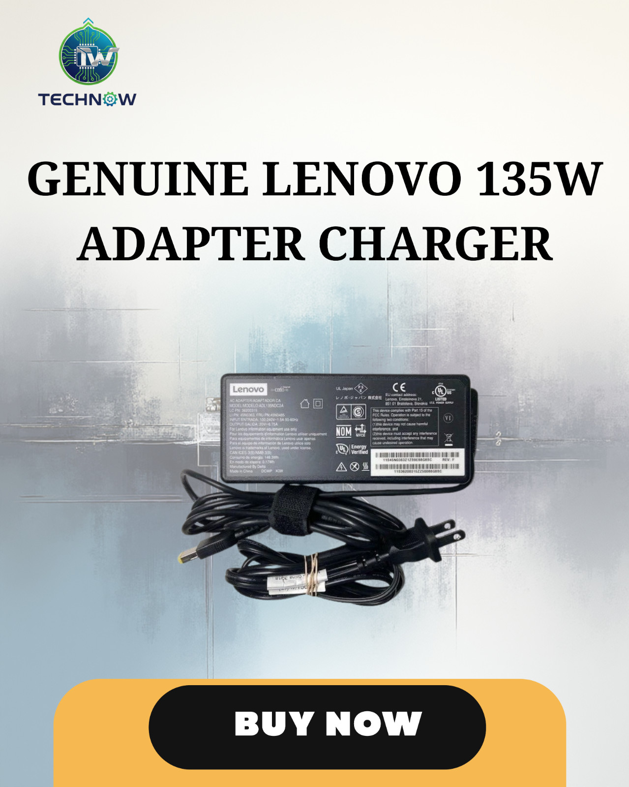 Genuine Lenovo 135W 20V 6.75A AC Adapter Charger ADL135NDC2A