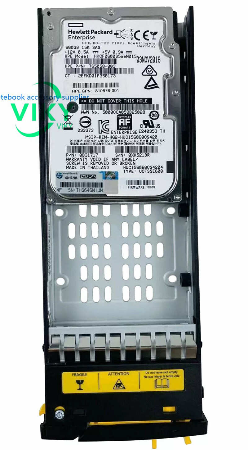 HP 3PAR 8000 K2P98A K2P98B 810764-001 600GB 15K 12G SAS 2.5" SFF HDD Hard Drive