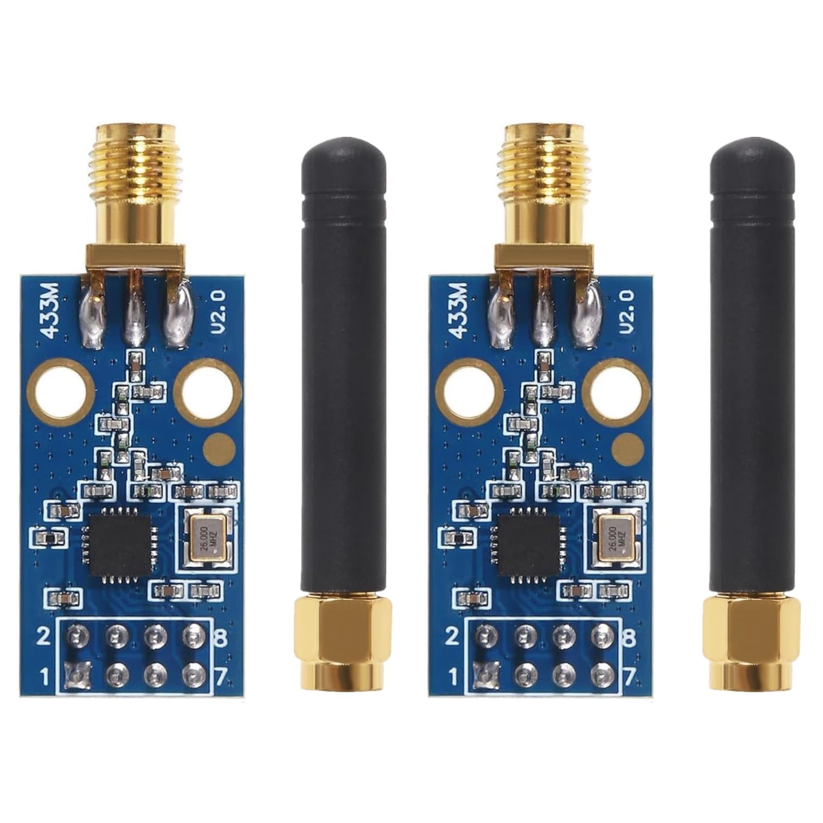 CC1101 Wireless RF Transceiver Module SMA Antenna 315 433 868 915MHz 2 PCS Kit
