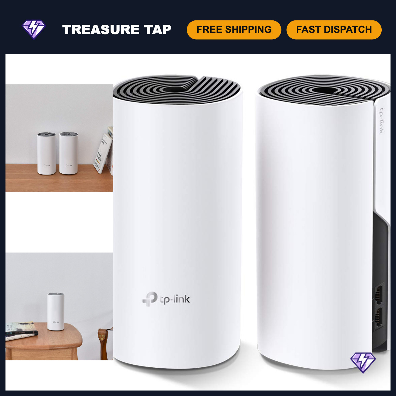 AC1200 Dual-Band Mesh Wi-Fi System 2-Pack - Wireless Home Network (Renewed)