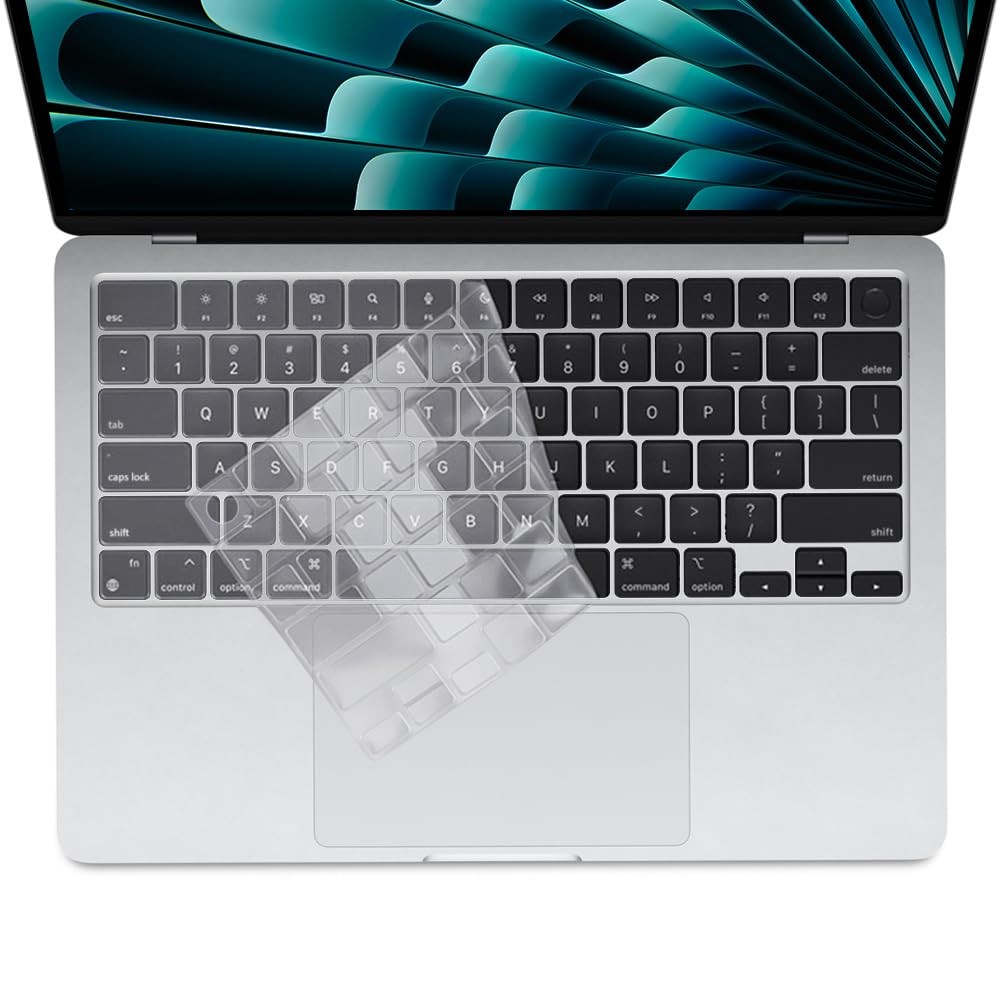 ProElife Keyboard Cover Skin for MacBook Air 13/15 15.3 Inches, Transparent