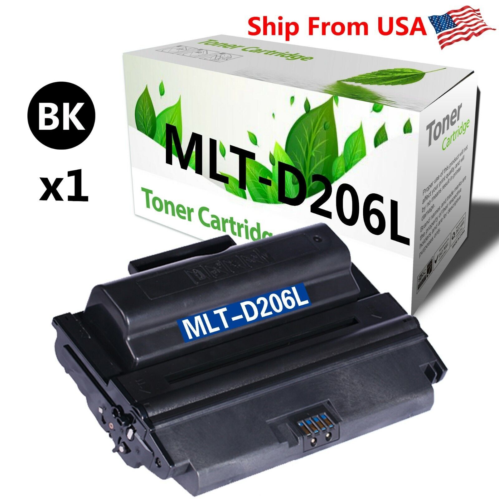1Pack MLT-D206L Toner Cartridge Black D206L replacement for SCX-5935FN Printer